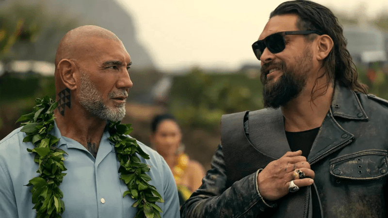 Dave Bautista and Jason Momoa in The Wrecking Crew (2026)